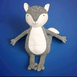 Cloud Island Nursery Woodland Grey Fox Plush 17” Stuffed Animal Toy Baby Safe